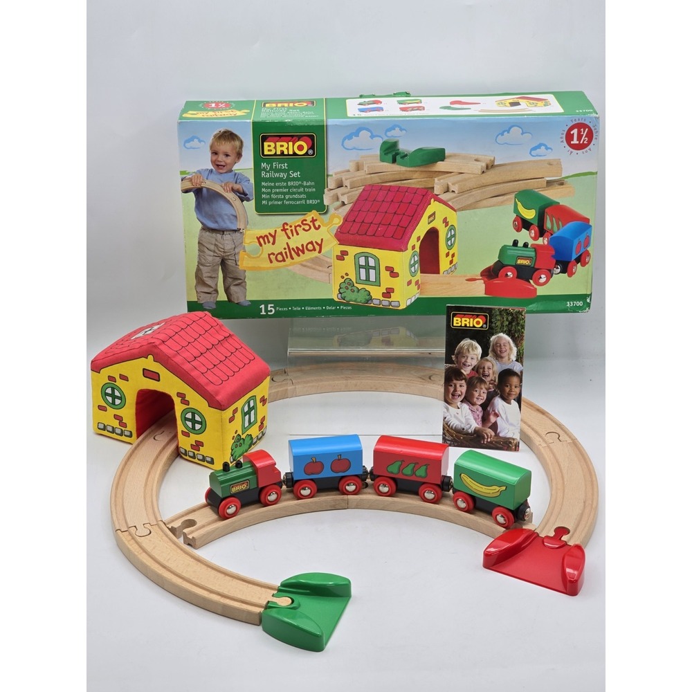 Brio 33700 My First‎ Railway Set - EXCELLENT- With Inserts & Bags - SEE PICS